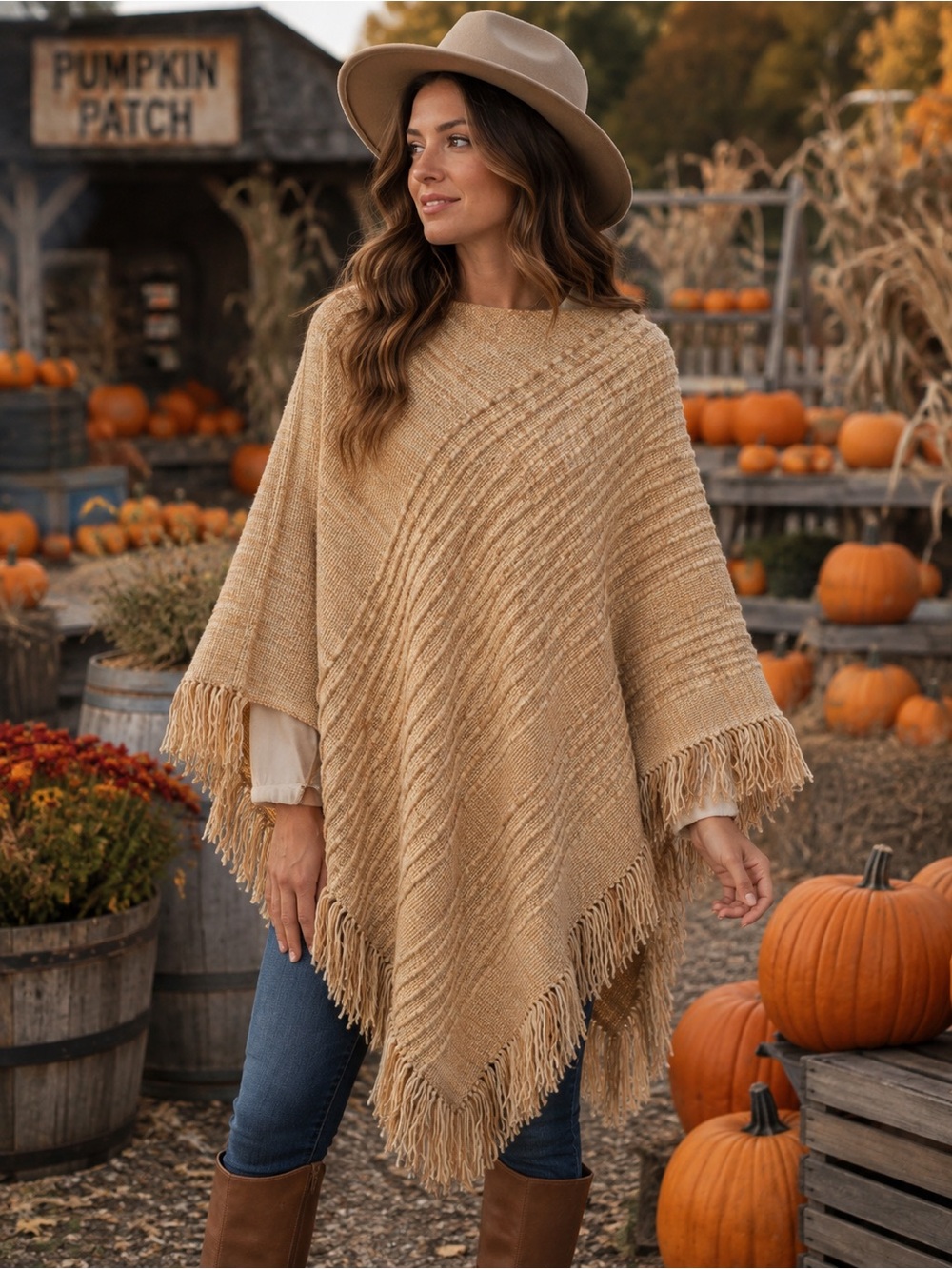 Artisan Handwoven Wool Fringe Poncho Boho poncho